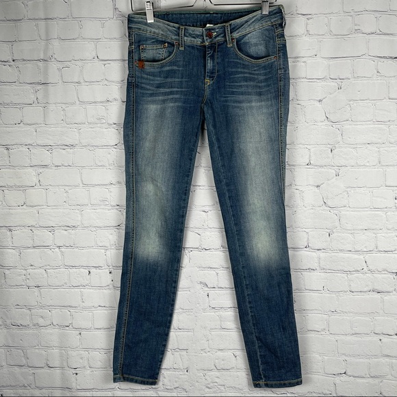 Mango Denim - MANGO MNG Jeans Uptown 7 skinny blue jeans, size 6